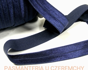 guma łamana 20 mm granatowa - opak. 25 m /lamówka elastyczna, lamówka gumowa cielista/    