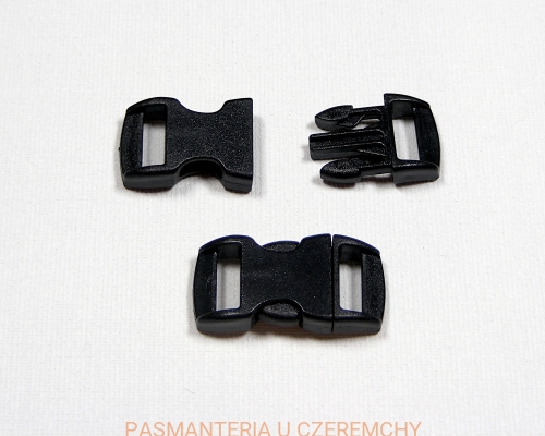 klamra plastikowa "trójząb" czarna 11 mm