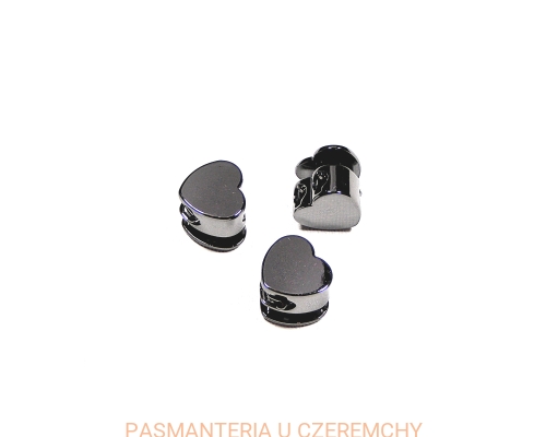 metalowy stoper do sznurka - kolor grafitowy