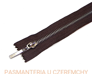 zamek 16 cm brązowy nierozdzielczy metalowy VT10, nikiel