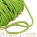 sznurek odzieżowy bawełniany 5 mm - jasnozielony 