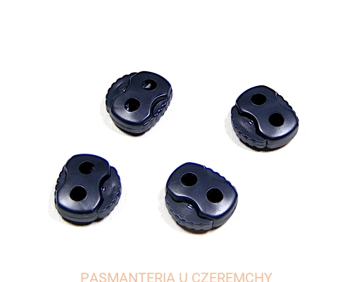 stopery do sznurka i gumy plastikowe - ciemnogranatowe