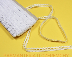 koronka bawełniana 9 mm biała