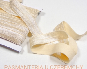 guma łamana 20 mm ecru - opak. 25 m /lamówka elastyczna, lamówka gumowa cielista, kremowa/ 