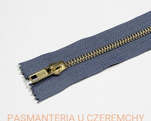 zamek 14 cm szary metalowy nierozdzielczy VT10 mosiądz