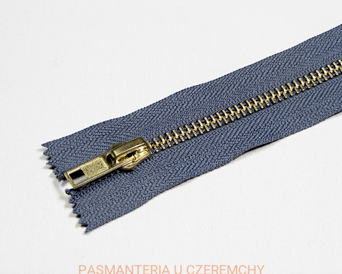 zamek 14 cm szary metalowy nierozdzielczy VT10 mosiądz