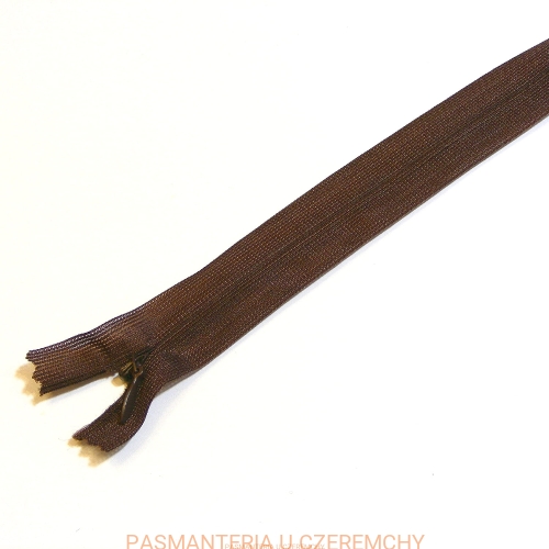 zamek 30 cm ciemnobrązowy nierozdzielczy kryty