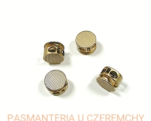 metalowy stoper 12 mm do sznurka - kolor złoty matowy  /stopery/ 