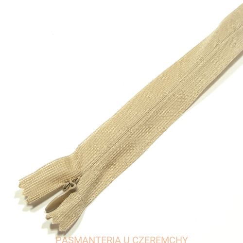  zamek 25 cm beżowy nierozdzielczy kryty