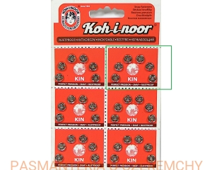 zatrzaski metalowe 7,5 mm/rozm. 1/2 kolor srebrny Koh-I-Noor /napy do przyszywania/     