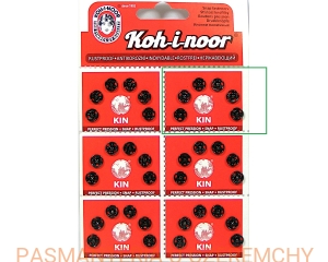 zatrzaski metalowe 7,5 mm/rozm. 1/2 kolor czarny Koh-I-Noor /napy do przyszywania/      