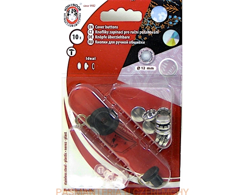 guziki do samodzielnego obciągania materiałem śr. 12 mm IDEAL Koh-I-Noor