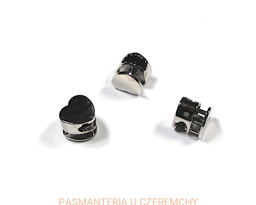 metalowy stoper do sznurka - kolor srebrny