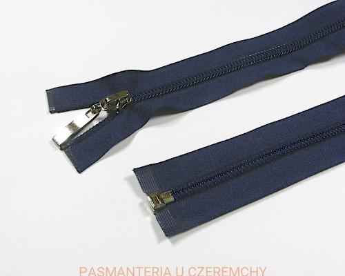 zamek 70 cm granatowy rozdzielczy plastikowy spirala rozm. 5