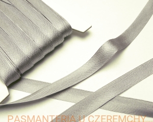 resztka - 1,32 mb - tasiemka spódnicowa 12 mm jasnoszara /wiskozowa, z cupry, szara/