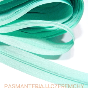 resztka - 0,73 mb - taśma zamkowa jasnoturkusowa 3 mm /turkusowa, zielona, suwakowa/