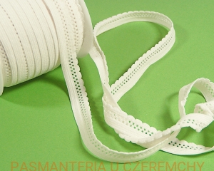 guma obszywkowa 12 mm mlecznobiała /gumokoronka off-white/              