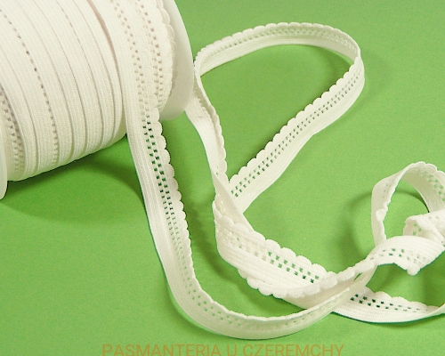 guma obszywkowa 12 mm mlecznobiała
