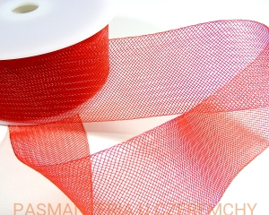 taśma krynolinowa 75 mm czerwona  /krynolina/