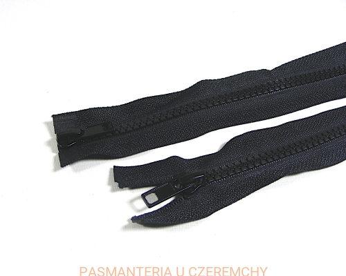 zamek 150 cm czarny rozdzielczy dwusuwakowy typu kostka 5