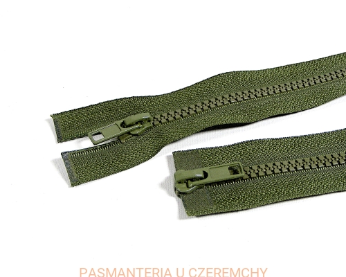 zamek 75 cm khaki rozdzielczy dwusuwakowy kostka rozm.5