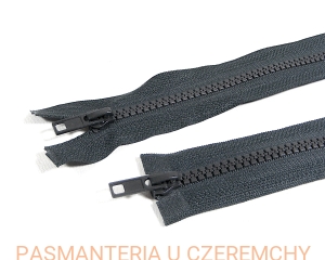 zamek 70 cm ciemnoszary rozdzielczy dwusuwakowy kostka rozm. 5 /szary/
