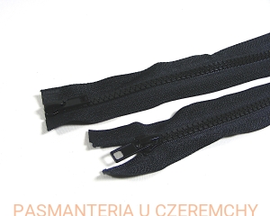 zamek 65 cm czarny rozdzielczy dwusuwakowy typu kostka rozm.5