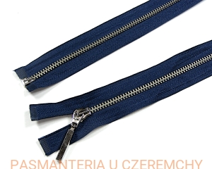 zamek 70 cm granatowy rozdzielczy metalowy VT10 nikiel 