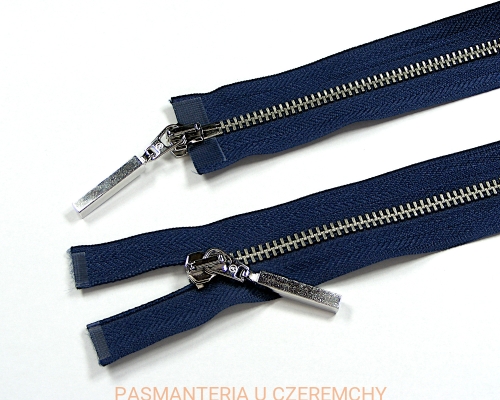 zamek 95 cm granatowy rozdzielczy dwusuwakowy metalowy VT10 nikiel