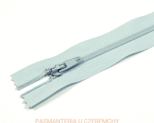 zamek 25 cm jasnoniebieski ALPHA nierozdzielczy spirala 5