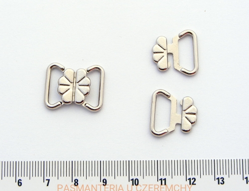  zapięcie do stroju kąpielowego - 13 mm, kolor srebrny