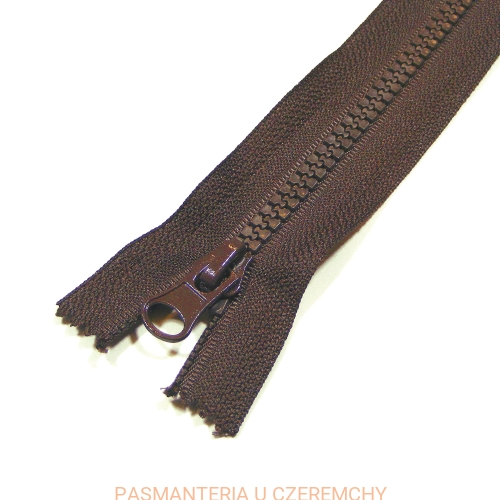 zamek 18 cm ciemnobrązowy nierozdzielczy kostka rozm. 5