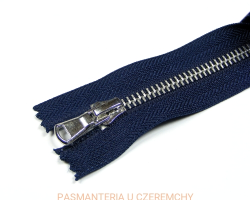 zamek 10 cm granatowy nierozdzielczy metalowy VT10 nikiel
