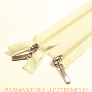 zamek 90 cm ecru rozdzielczy dwusuwakowy spirala 5