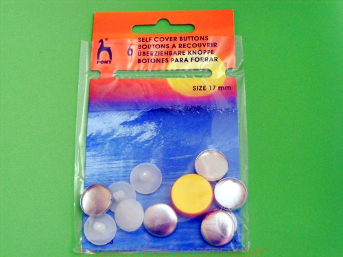 guziki do samodzielnego obciągania materiałem /oblekania/ PONY śr. 17 mm