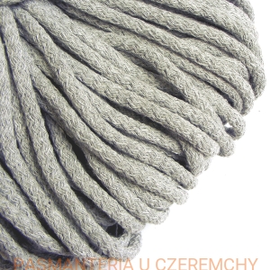 sznurek odzieżowy bawełniany 5 mm szary