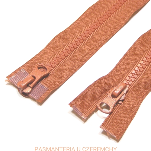 zamek 100 cm rudy rozdzielczy dwusuwakowy kostka rozm.5 /brązowy/