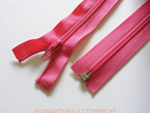 zamek rozdzielczy plastikowy /spirala 5/ 45 cm nasycony róż