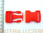 klamra plastikowa "trójząb" czerwona 25 mm