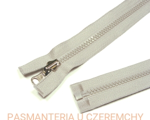 zamek 65 cm jasnoszary rozdzielczy dwustronny typu kostka rozm. 5 /szary/