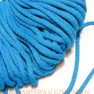 sznurek odzieżowy bawełniany 5 mm - ciemnobłękitny /niebieski/