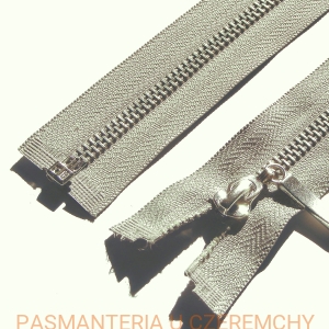 zamek 65 cm jasnoszary rozdzielczy metalowy VT10, nikiel /szary/