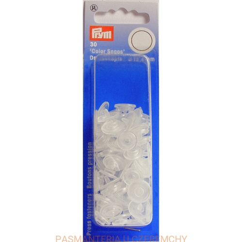 zatrzaski - napy plastikowe okrągłe przejrzyste błyszczące PRYM 393 199
