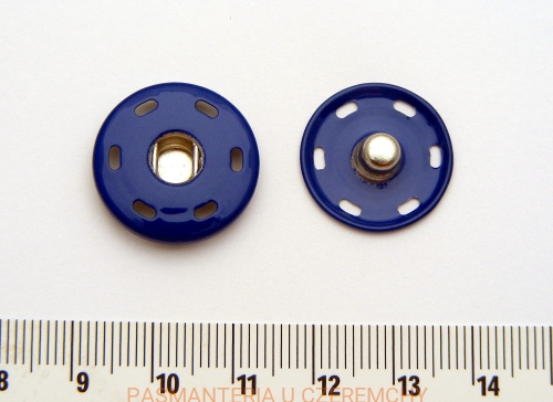  zatrzaski metalowe 21 mm lakierowane - granatowe 