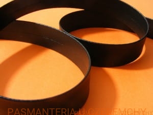 lamówka z eko-skóry 10 mm czarna matowa /ze skaju/ 