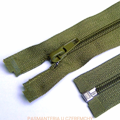 zamek rozdzielczy plastikowy /spirala 5/ 80 cm khaki