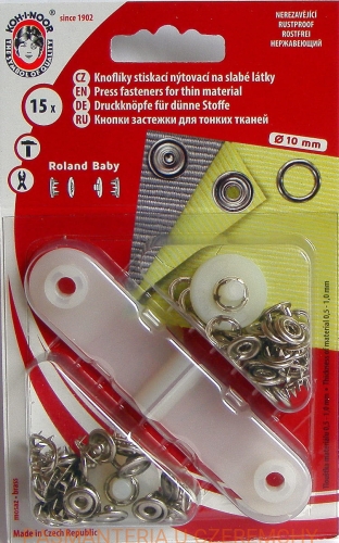  zestaw zatrzasków "obrączek" do nabijania /springów/ 10 mm kolor srebrny