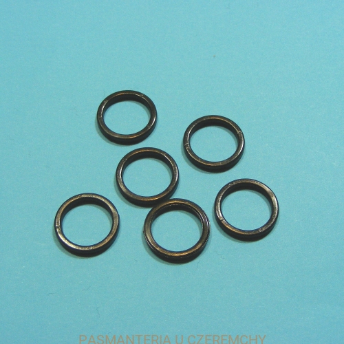 kółko bieliźniarskie plastikowe 12 mm czarne