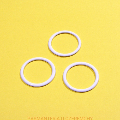kółko bieliźniarskie 14 mm metalowe, lakierowane, białe