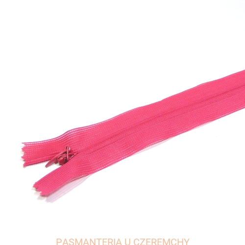 zamek 25 cm ciemnoróżowy kryty /fuksjowy, różowy/